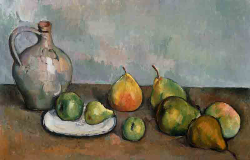 Still Life with Pitcher and Fruit à Paul Cézanne