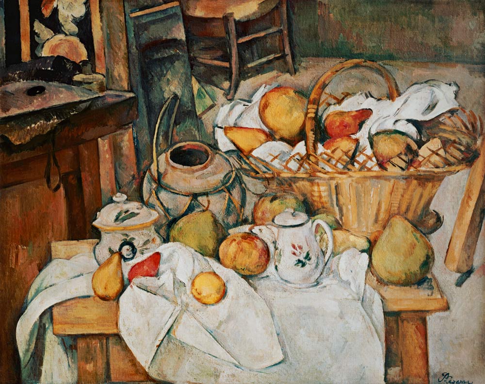 Nature morte avec le panier de fruits à Paul Cézanne