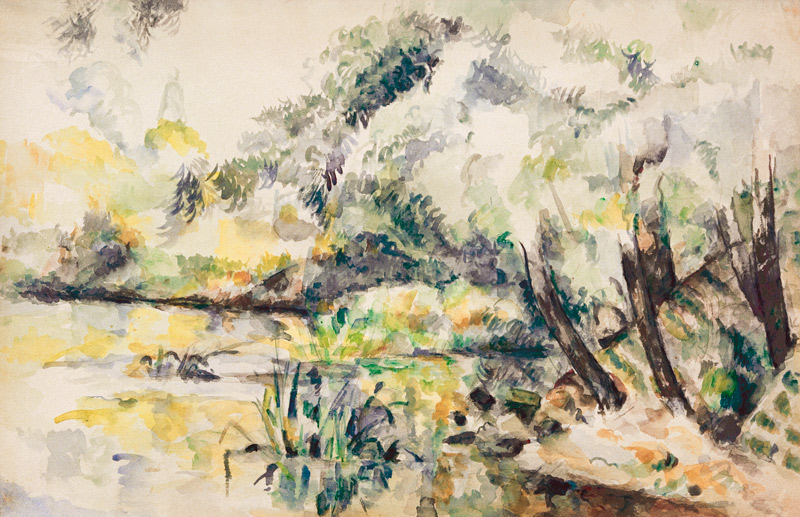 Landscape in the swamps à Paul Cézanne