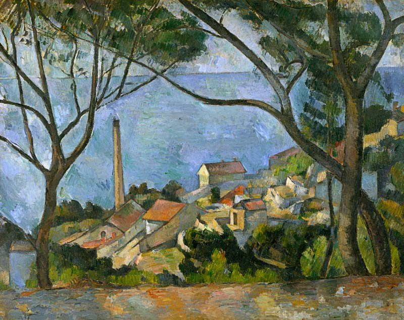 L'Estaque, vu à travers les Arbres à Paul Cézanne