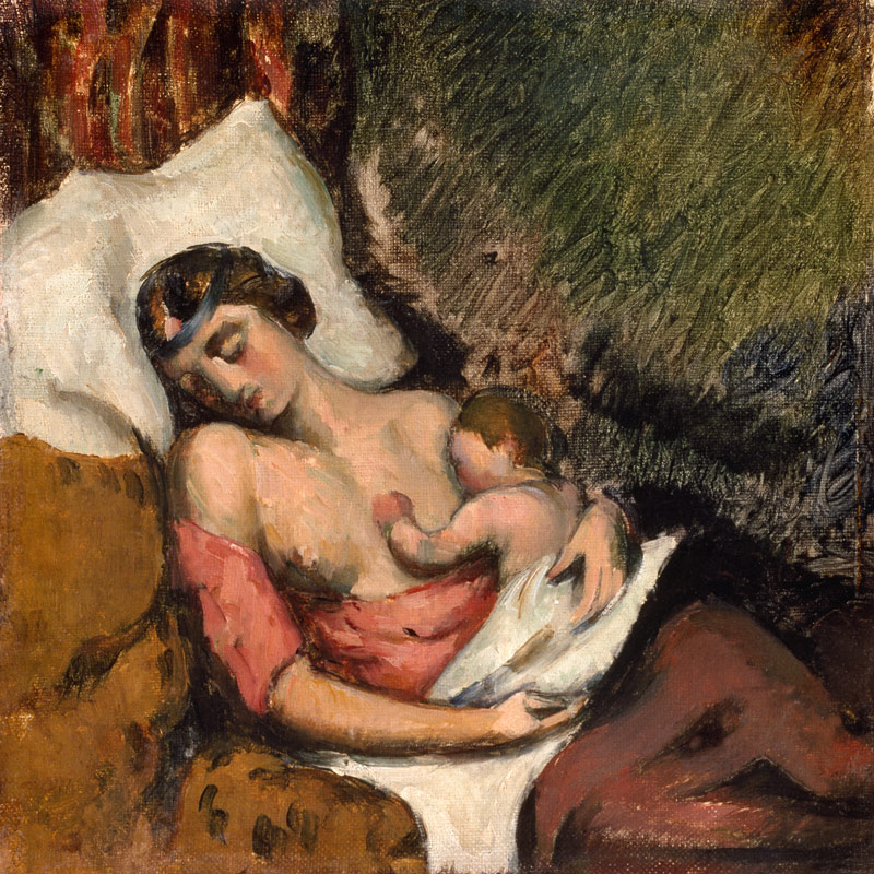 Woman breastfeeding her child à Paul Cézanne