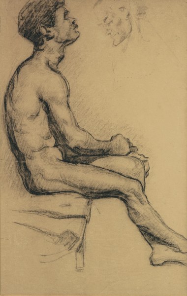 Nude study of a black man à Paul Cézanne