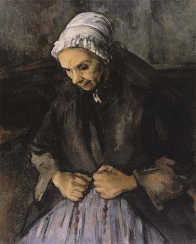 Femme âgée avec un rosaire à Paul Cézanne