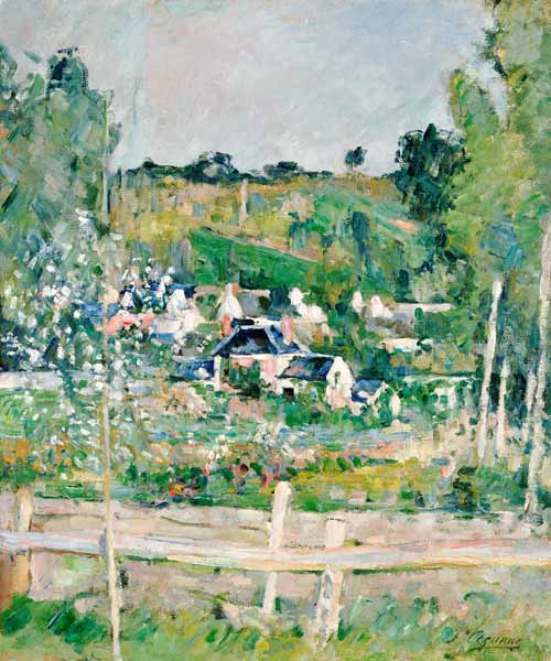 Blick auf Auvers-Sur-Oise, Der Zaun à Paul Cézanne