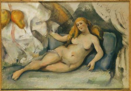 Female Nude on a Sofa à Paul Cézanne
