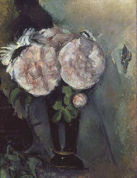 Flowers in a Blue Vase à Paul Cézanne