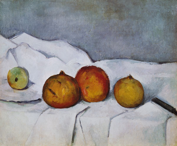 Fruit on a Cloth à Paul Cézanne