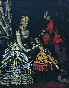 Interieur mit zwei Frauen und Kind à Paul Cézanne