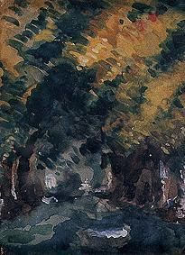 allée de chataêgnes à Jas de Bouffan à Paul Cézanne
