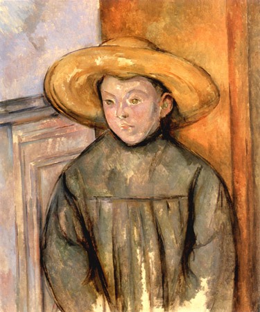 Enfant avec le chapeau de paille à Paul Cézanne