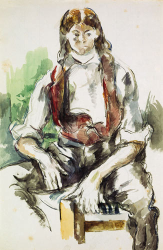 Garçon au gilet rouge à Paul Cézanne