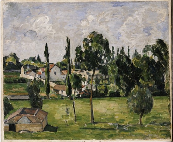 Landscape with Waterline, c.1879 à Paul Cézanne