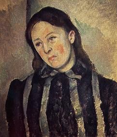 Madame Cézanne dans la blouse rayée à Paul Cézanne