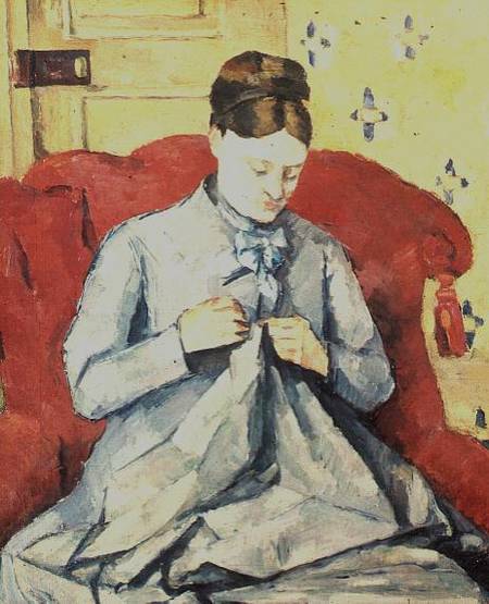 Madame Cezanne sewing à Paul Cézanne
