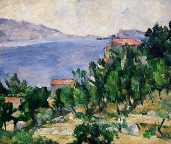 View of Mount Marseilleveyre and the Isle of Maire, c.1882-85 à Paul Cézanne