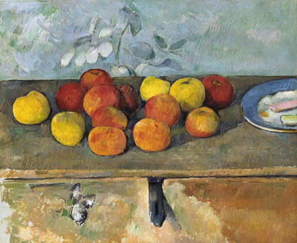 Nature morte avec pommes et biscuits à Paul Cézanne