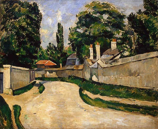 Houses Along a Road à Paul Cézanne