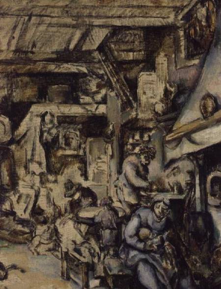 Peasant Family in an Interior à Paul Cézanne