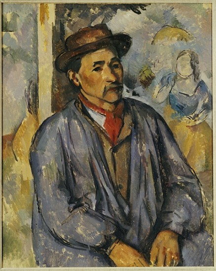 Peasant in a Blue Shirt à Paul Cézanne