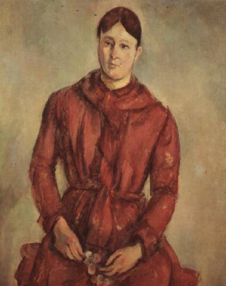 Portrait of Madame Cezanne in a Red Dress à Paul Cézanne