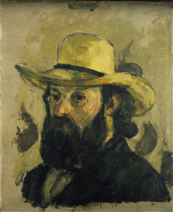 Self-Portrait in a Straw Hat à Paul Cézanne