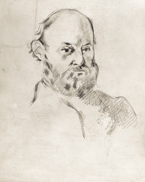 Croquis : auto-portrait à Paul Cézanne
