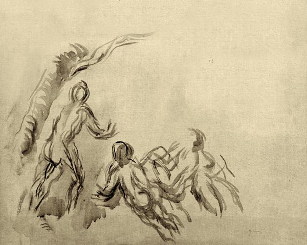 Sketches with Bathers à Paul Cézanne