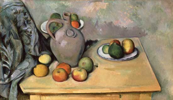 Still Life with Blue Drapery à Paul Cézanne