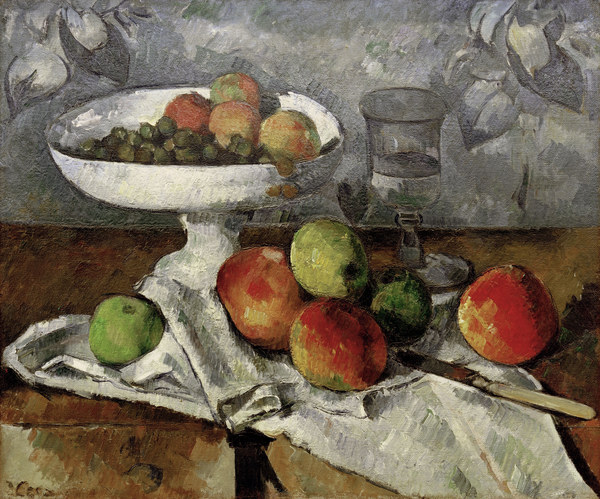 Still life with fruit bowl. à Paul Cézanne