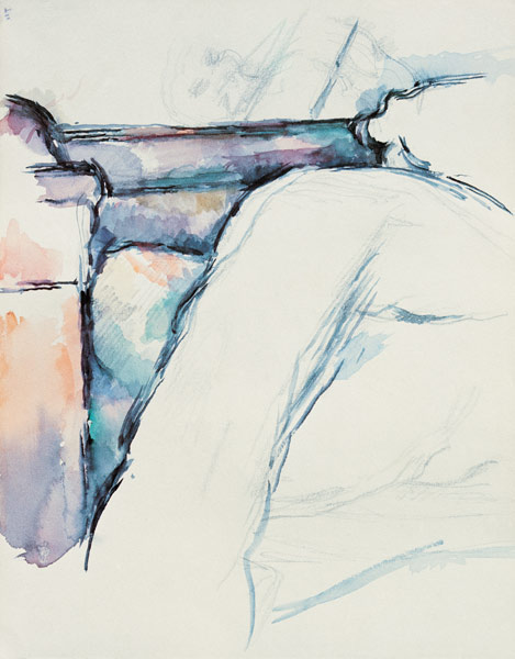 Étude détaillée du lit défait à Paul Cézanne