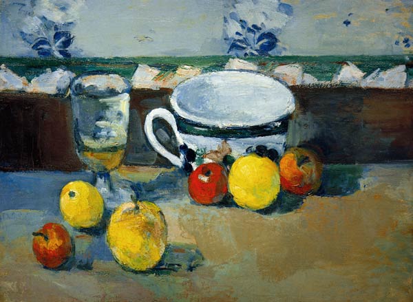 Cup, Glass & Fruit II à Paul Cézanne