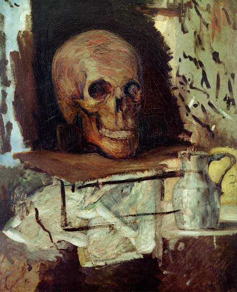 Skull and jug à Paul Cézanne