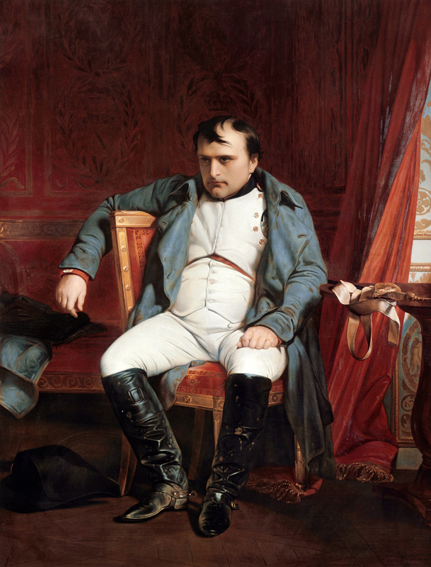 Napoleon I. zu Fontainebleau am 31. Maerz 1814 nach Empfang der Nachricht vom Einzug der Verbuendete à Hippolyte (Paul) Delaroche