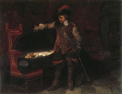 Cromwell devant le cadavre de Charles Ier à Hippolyte (Paul) Delaroche