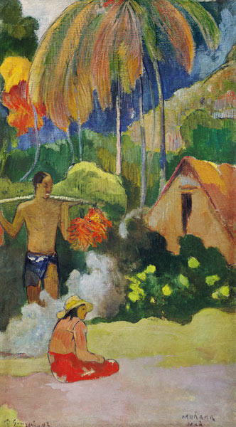Landscape in Tahiti (Mahana Maa) à Paul Gauguin