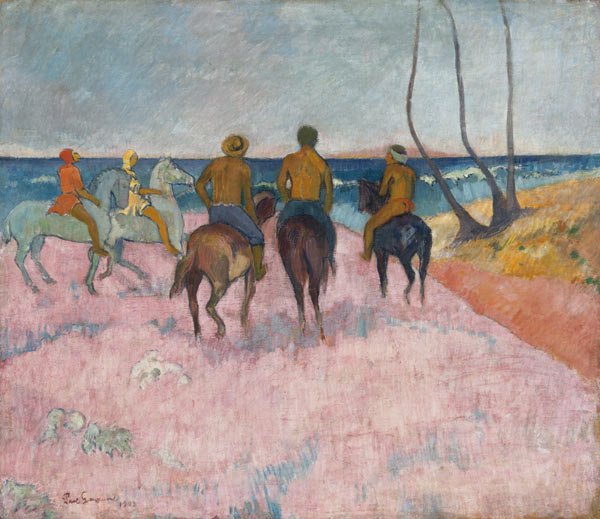 Horseman on the Beach (Hiva Hoa) à Paul Gauguin