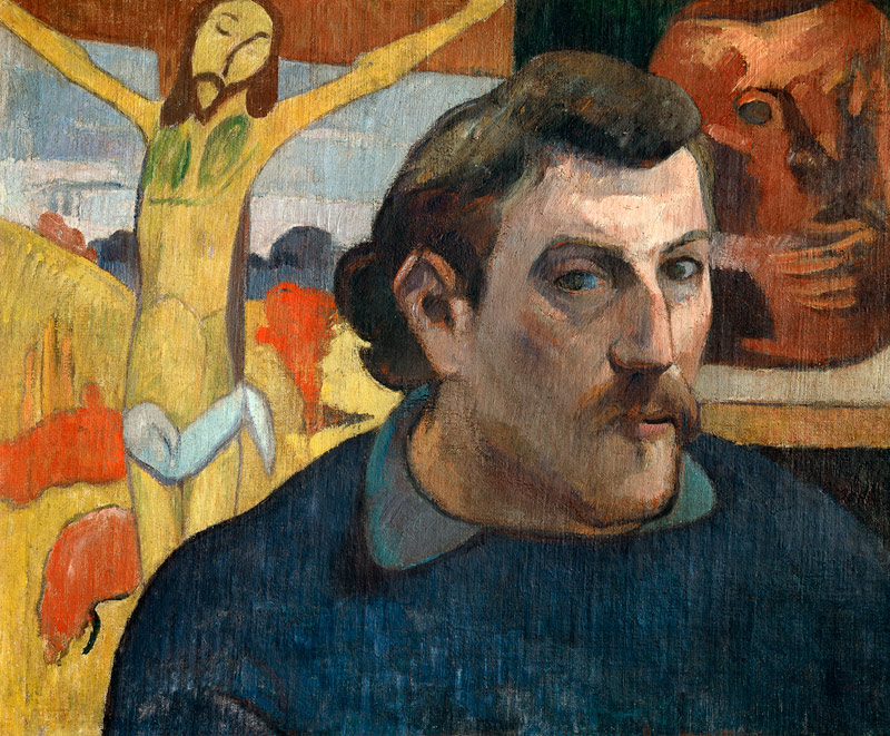auto-portrait avec le Christ jaune à Paul Gauguin