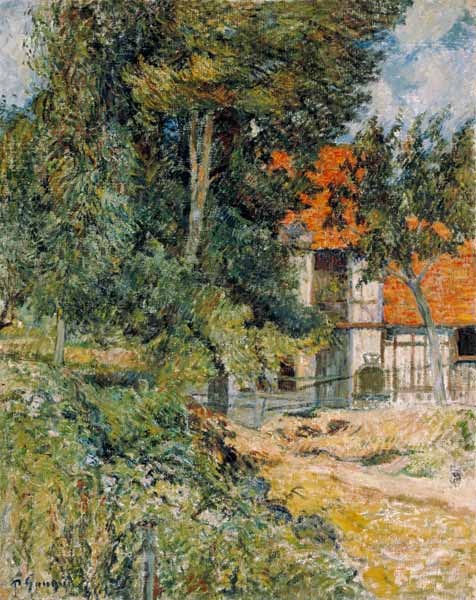 Bauernhaus in der Normandie à Paul Gauguin