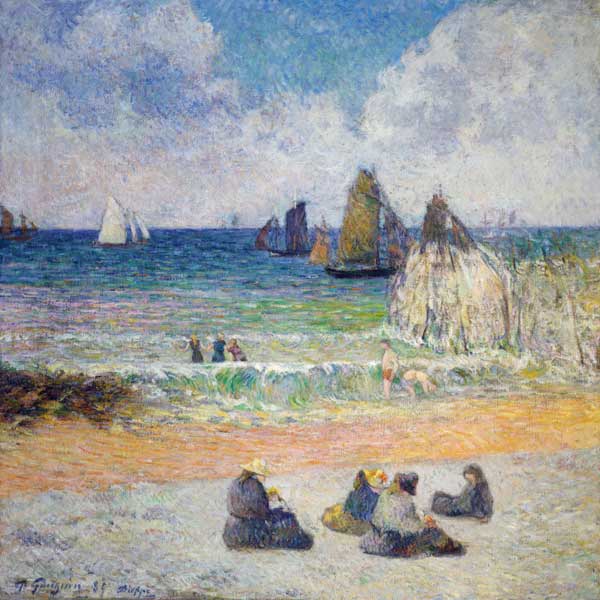 The Beach AT Dieppe à Paul Gauguin