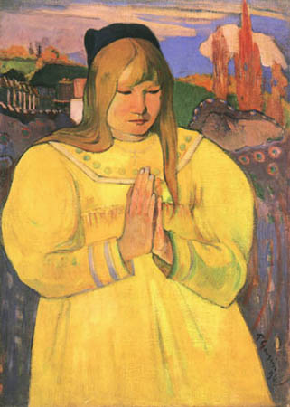 bretonne priant à Paul Gauguin