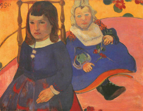 portrait de deux enfants (Paul et Jean Schuffenecker) à Paul Gauguin