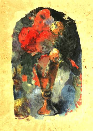 vase de fleurs de fleurs d'après Delacroix (frontispice pour des Noa Noa) à Paul Gauguin