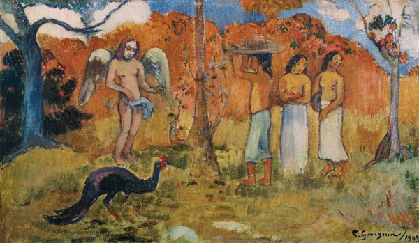 trois femmes et un ange à Paul Gauguin