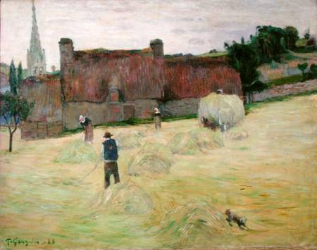 Haymaking in Brittany à Paul Gauguin