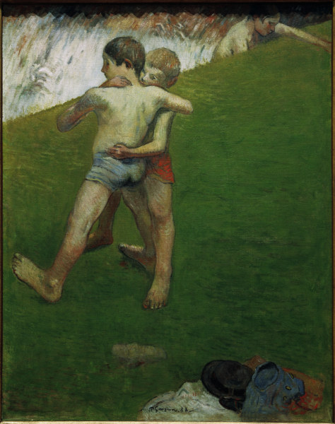 Young Wrestlers à Paul Gauguin