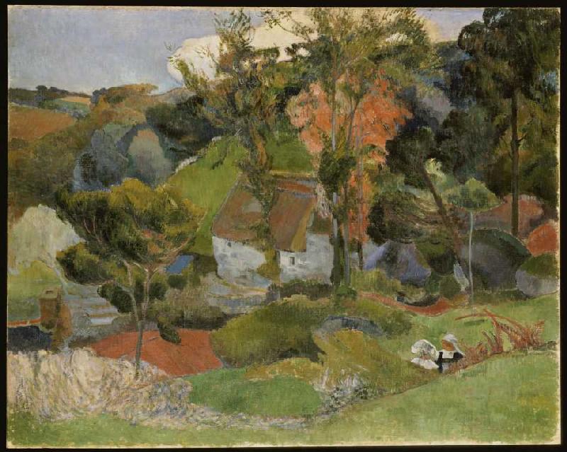 Landschaft in Pont-Aven à Paul Gauguin