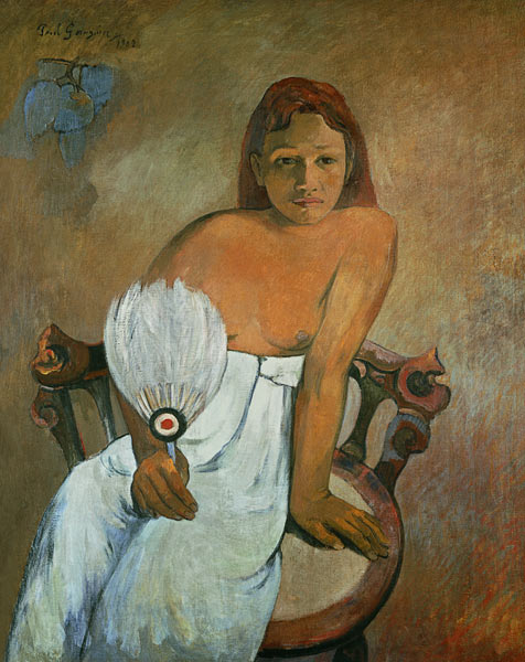 Fille avec des éventails à Paul Gauguin
