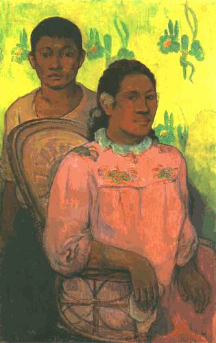 Madame Et garçon à Tahiti à Paul Gauguin