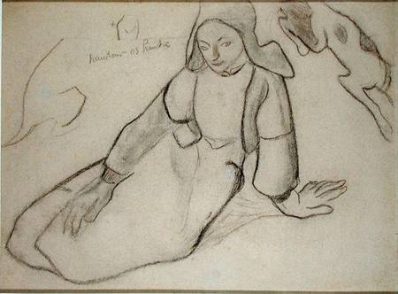 Seated Breton Woman à Paul Gauguin