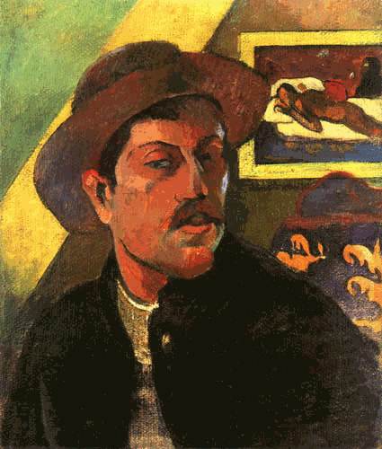 auto-portrait avec le chapeau à Paul Gauguin